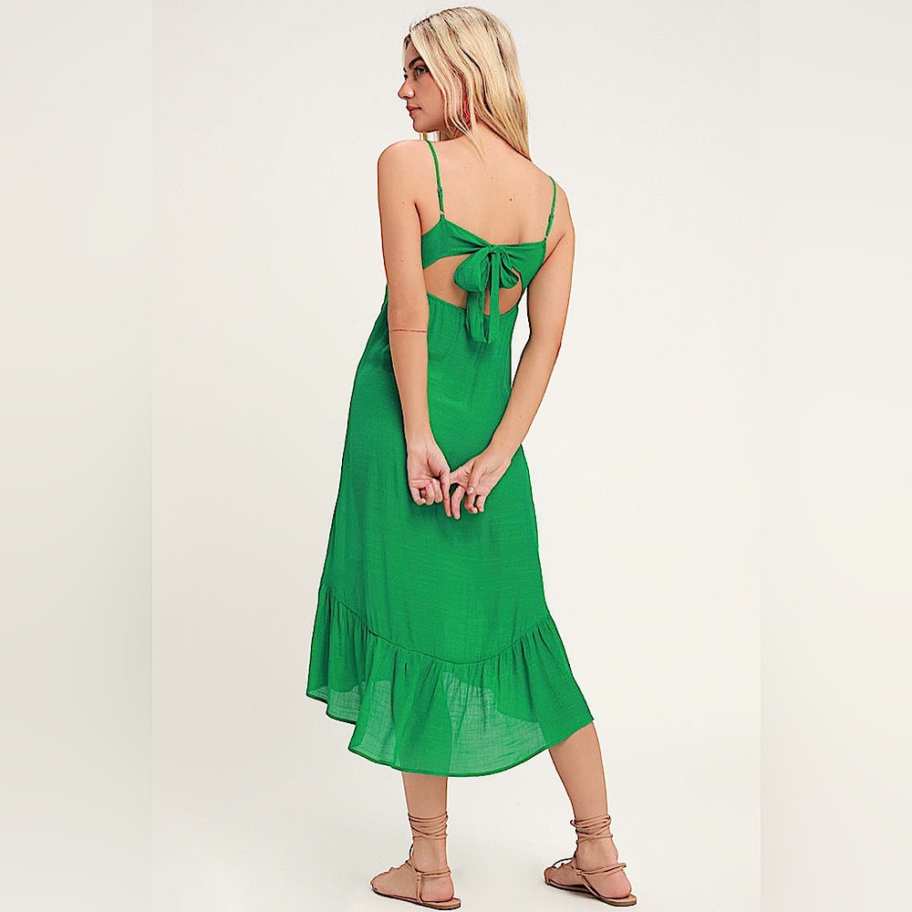 Lulus Brickell Green Sheer Button-Front Swim Cove… - image 2